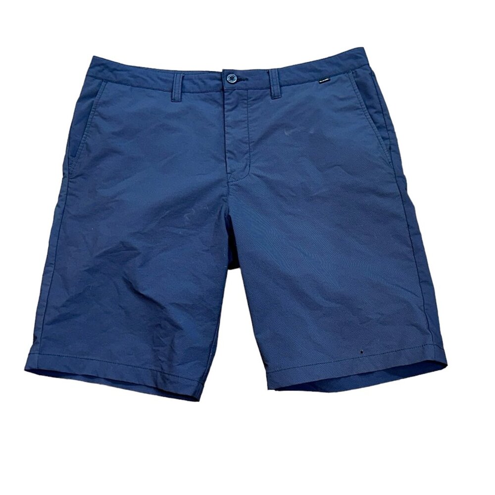 Travis Mathew Navy 10" Golf Performance‎ Chino Flat Front Shorts Size 36